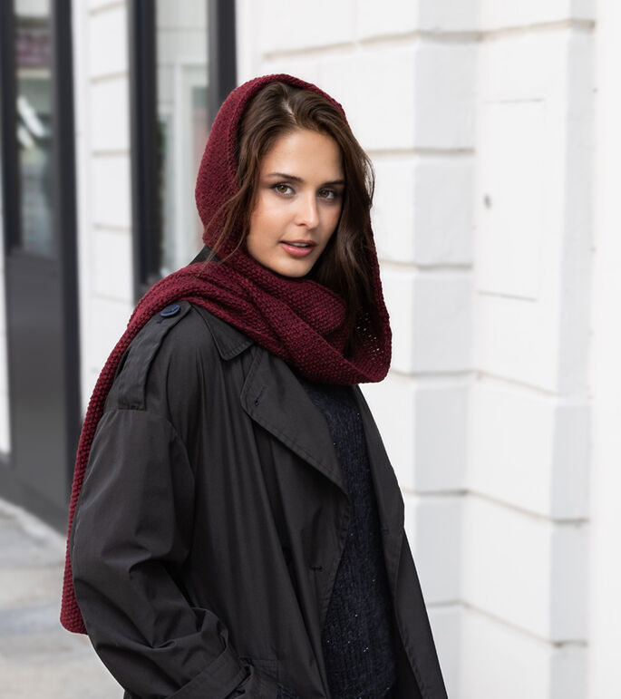 Lana Grossa ÉCHARPE À CAPUCHE Alta Moda Alpaca