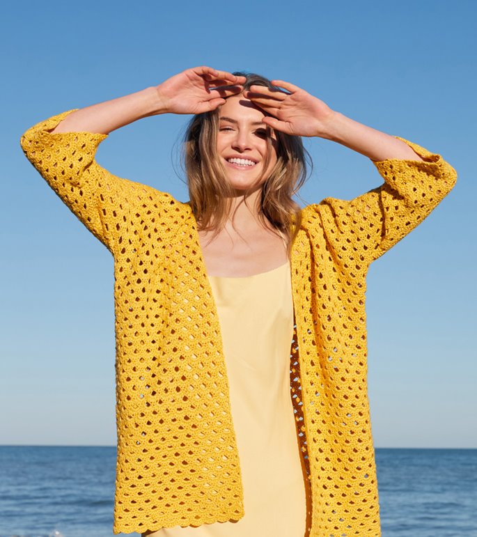 Lana Grossa CARDIGAN EN MOTIF D’ARCEAUX Linarte