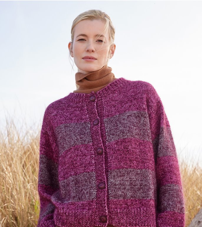 Lana Grossa GILET À BLOCS DE RAYURES Cool Wool Vintage & Silkhair