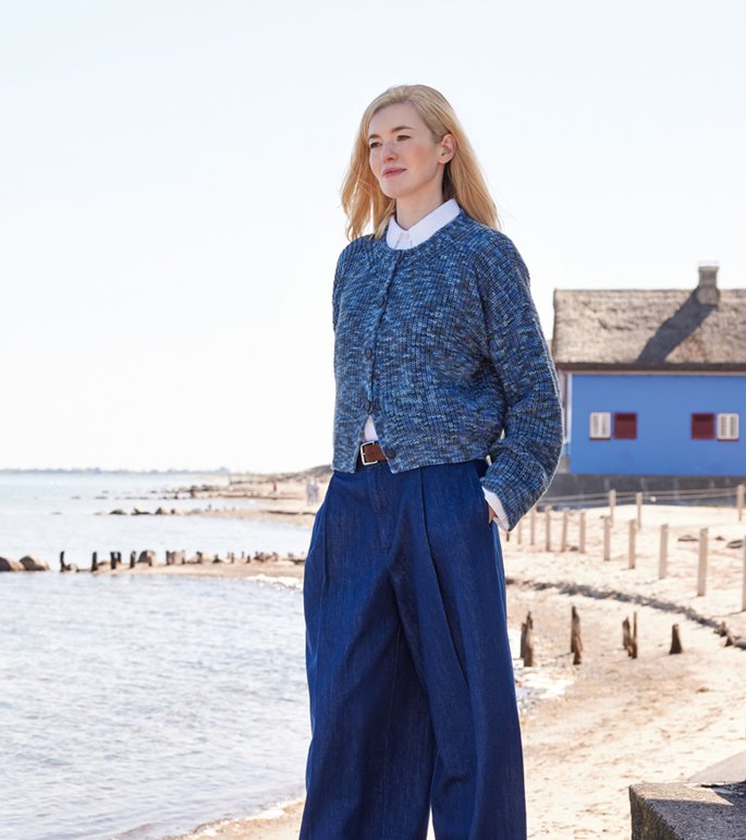 Lana Grossa GILET EN FAUSSES CÔTES ANGLAISES Cool Wool Print